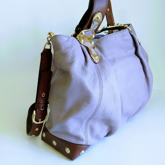 NWT Michael Kors Purple Leather Crossbody Bag - Picture 4 of 13